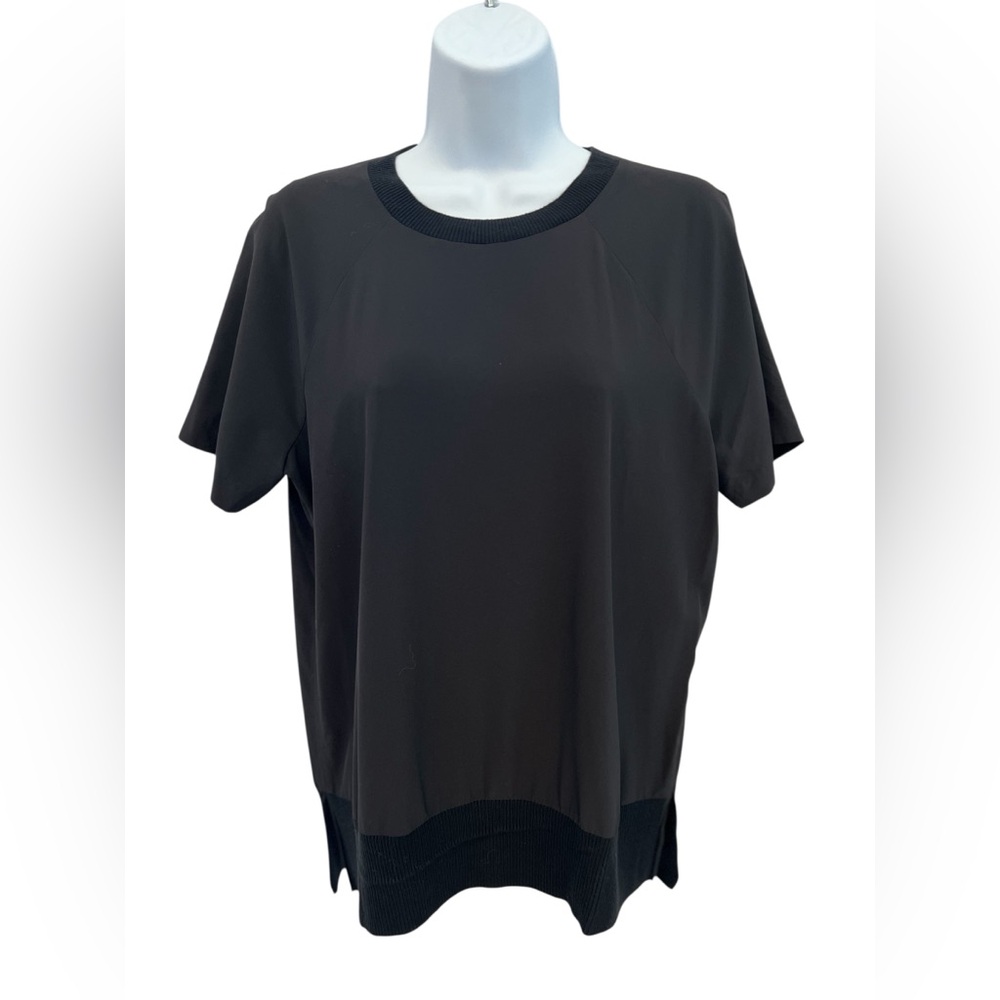 🖤 EUC ATHLETA Zephyr Featherweight Tee | Black Short Sleeve | Women’s XS